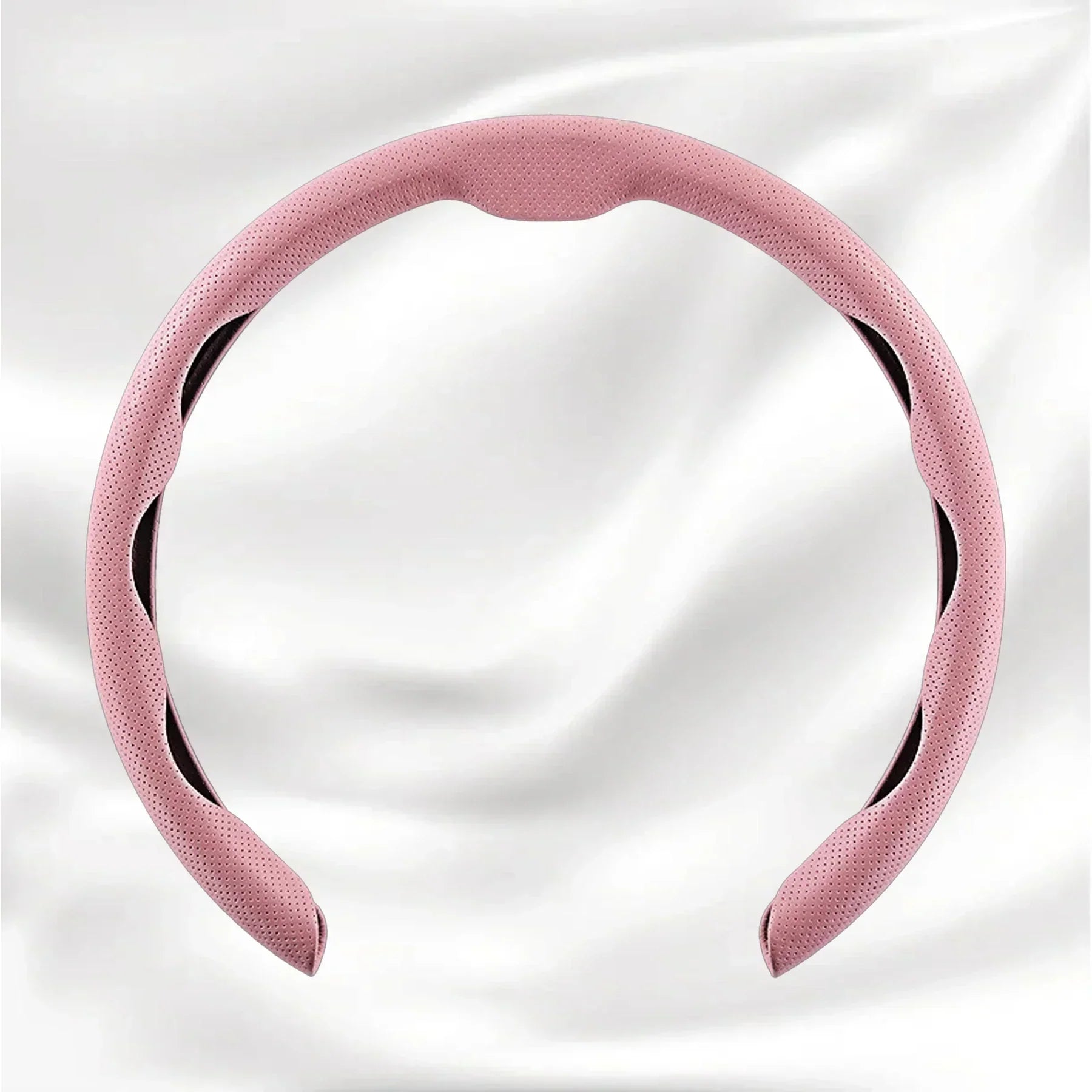 Nexi Customized Car Logo Breathable Ultra-thin 5D Leather & Carbon Car Steering Wheel Cover Universal Fit